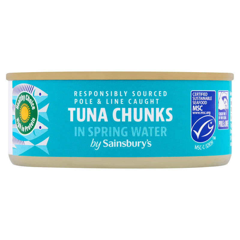 Sainsbury's tuna chunks in spring water 145g, imported from the UK