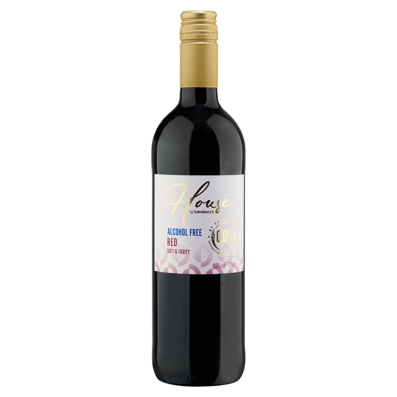 Sainsbury's alcohol free red wine based drink 75cl (British brand)
