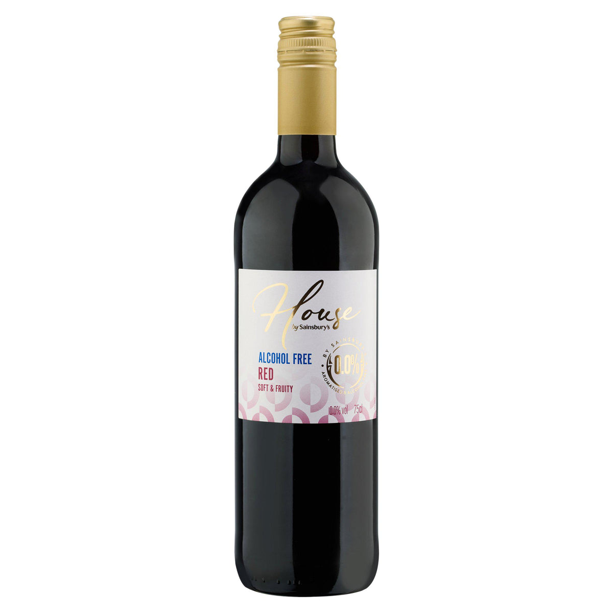Sainsbury's alcohol free red wine based drink 75cl (British brand)