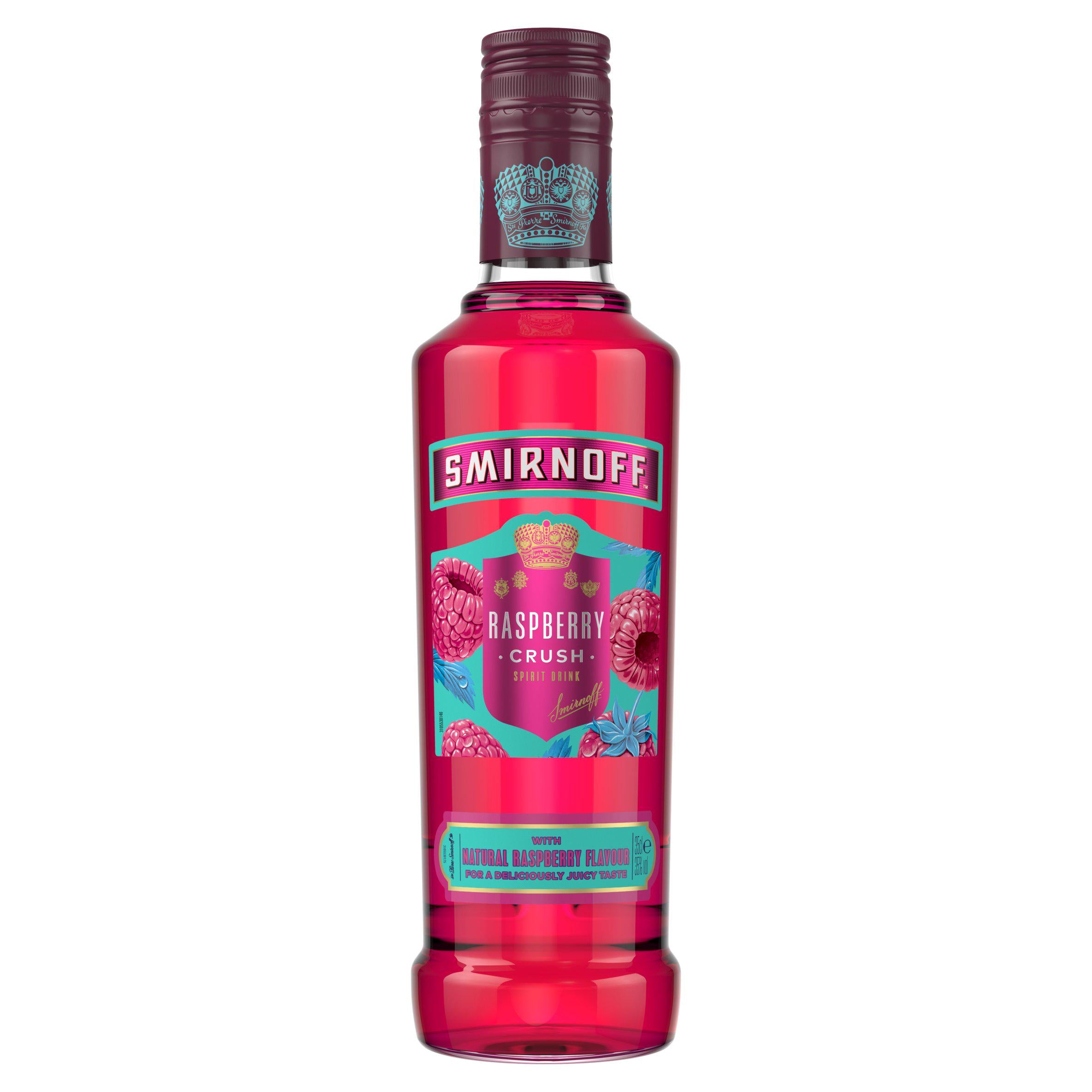 Smirnoff Raspberry Crush flavoured vodka spirit 35cl - British product