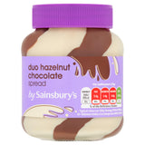 Sainsbury's Duo Hazelnut Chocolate Spread 400g - British product