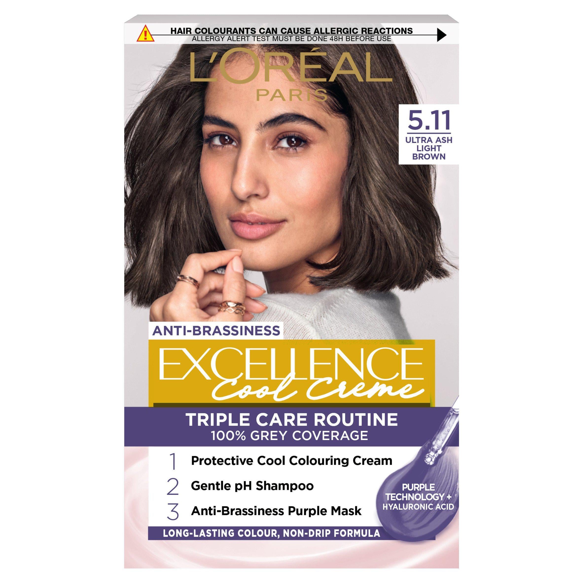 L'Oreal Paris permanent hair dye Ultra Ash Light Brown 5.11, imported from the UK