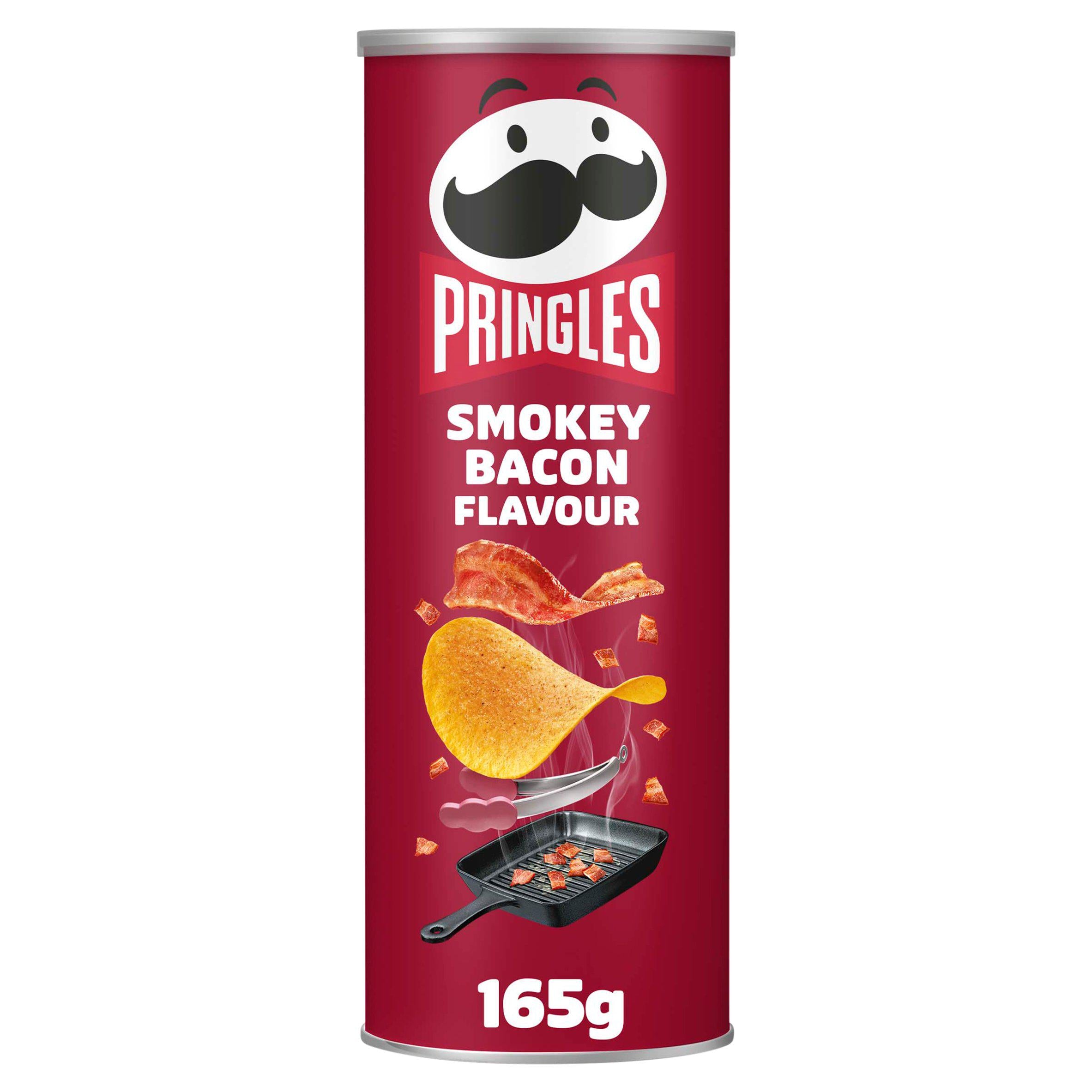 Pringles crisps Smokey Bacon 165g, UK version