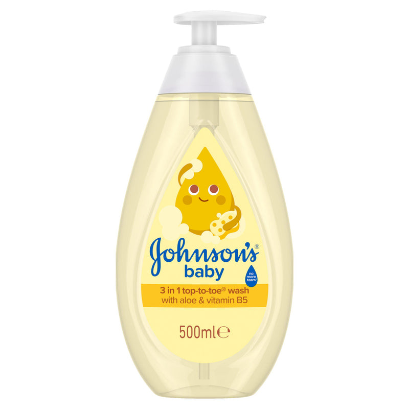 Johnson's Top To Toe Baby Wash 500ml, imported from the UK