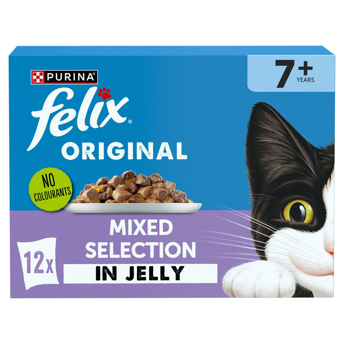 Felix Senior 7+ mixed selection wet cat food 12x85g, UK version