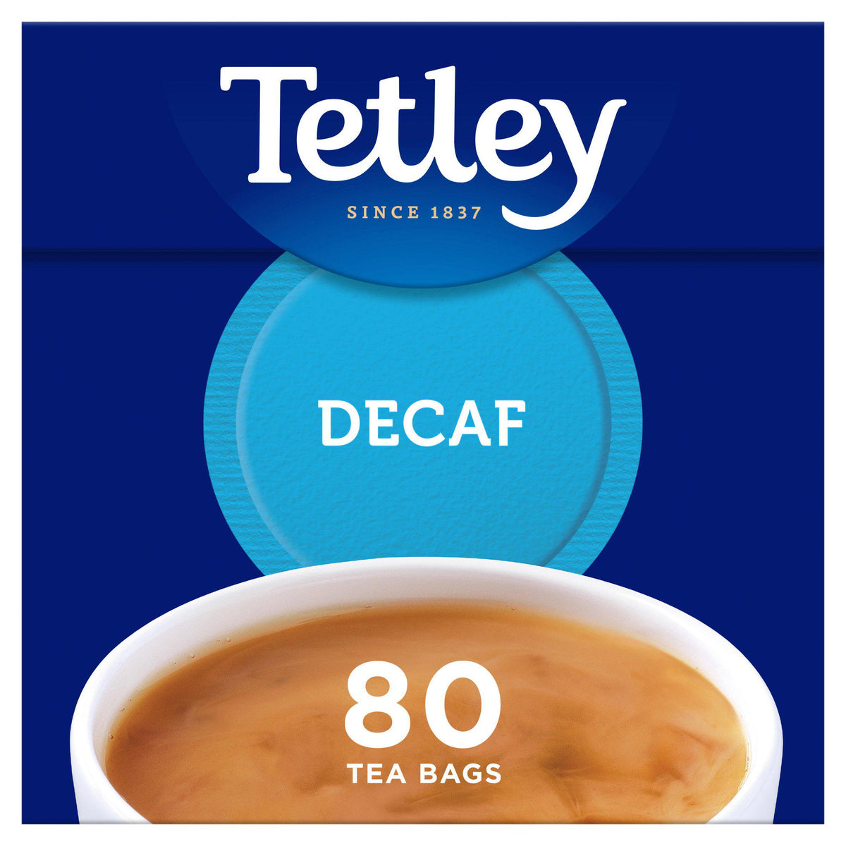 Tetley decaffeinated tea bags 80 count 250g - British product