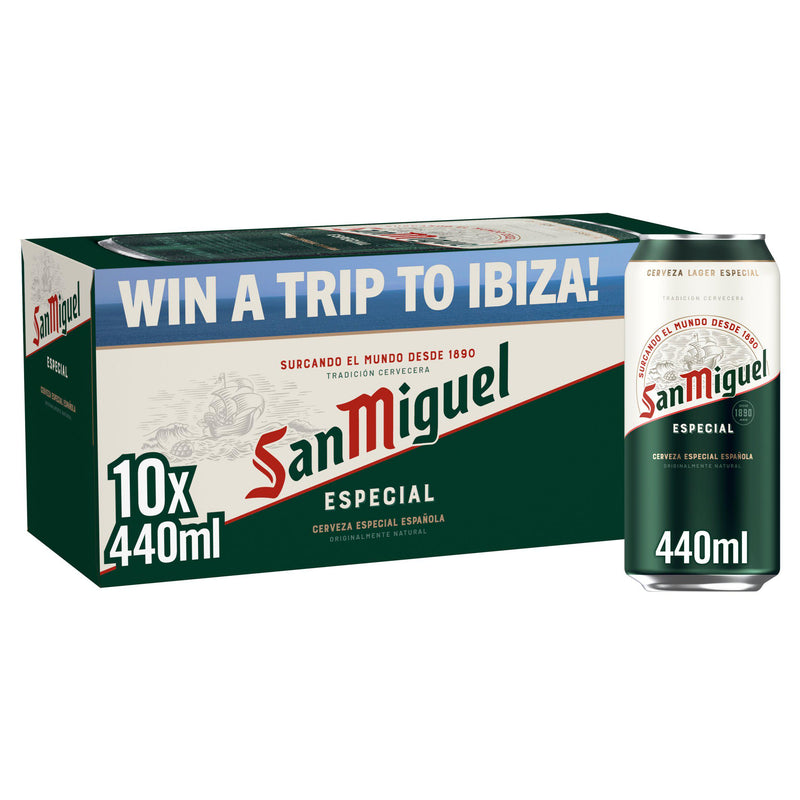 San Miguel premium lager beer 10x440ml cans - British product