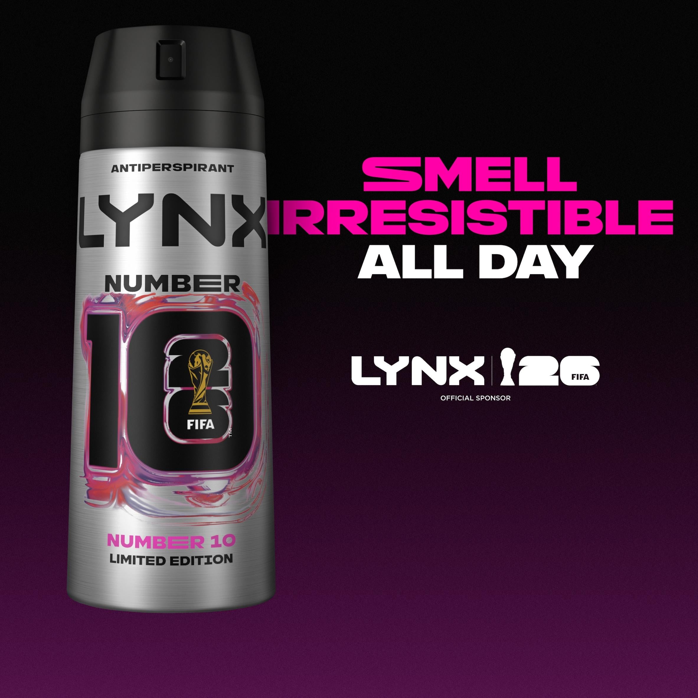 Lynx Number 10 antiperspirant 150ml FIFA edition - British product