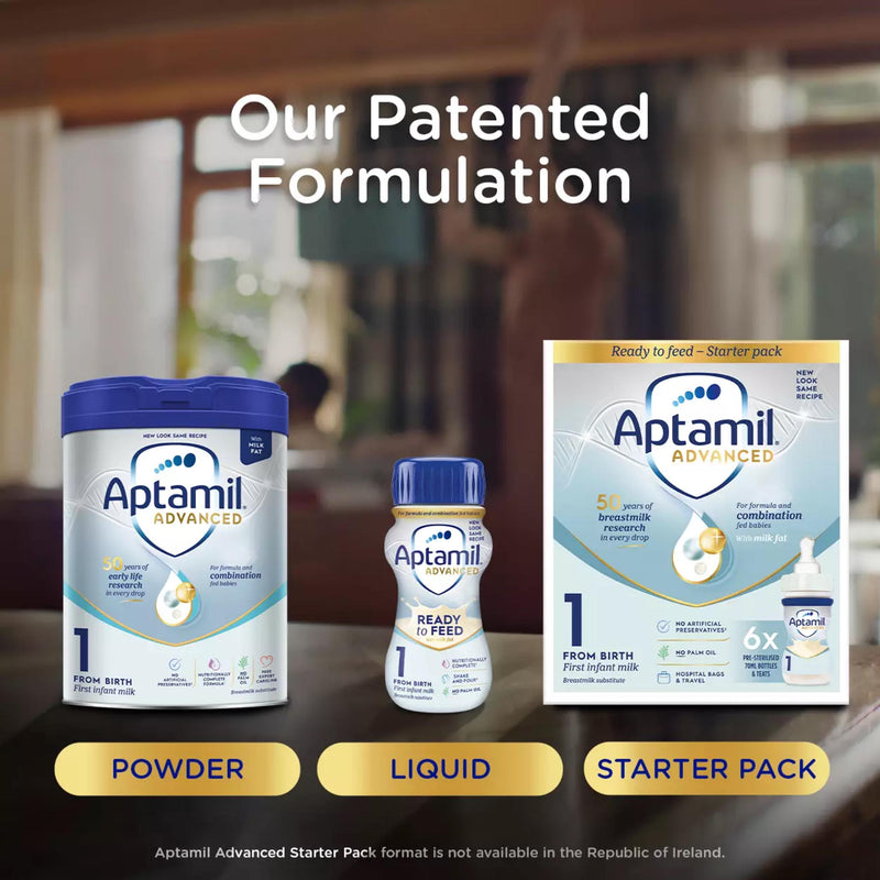 Aptamil Advanced 1 baby formula 200ml, imported from the UK