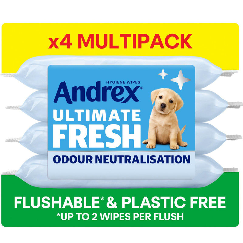 Andrex Ultimate Fresh moist wipes quad pack 4x36 (British brand)