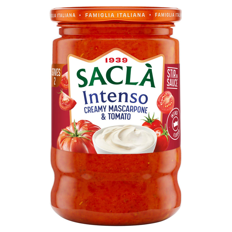 Sacla Intenso tomato and mascarpone stir-in sauce - British product