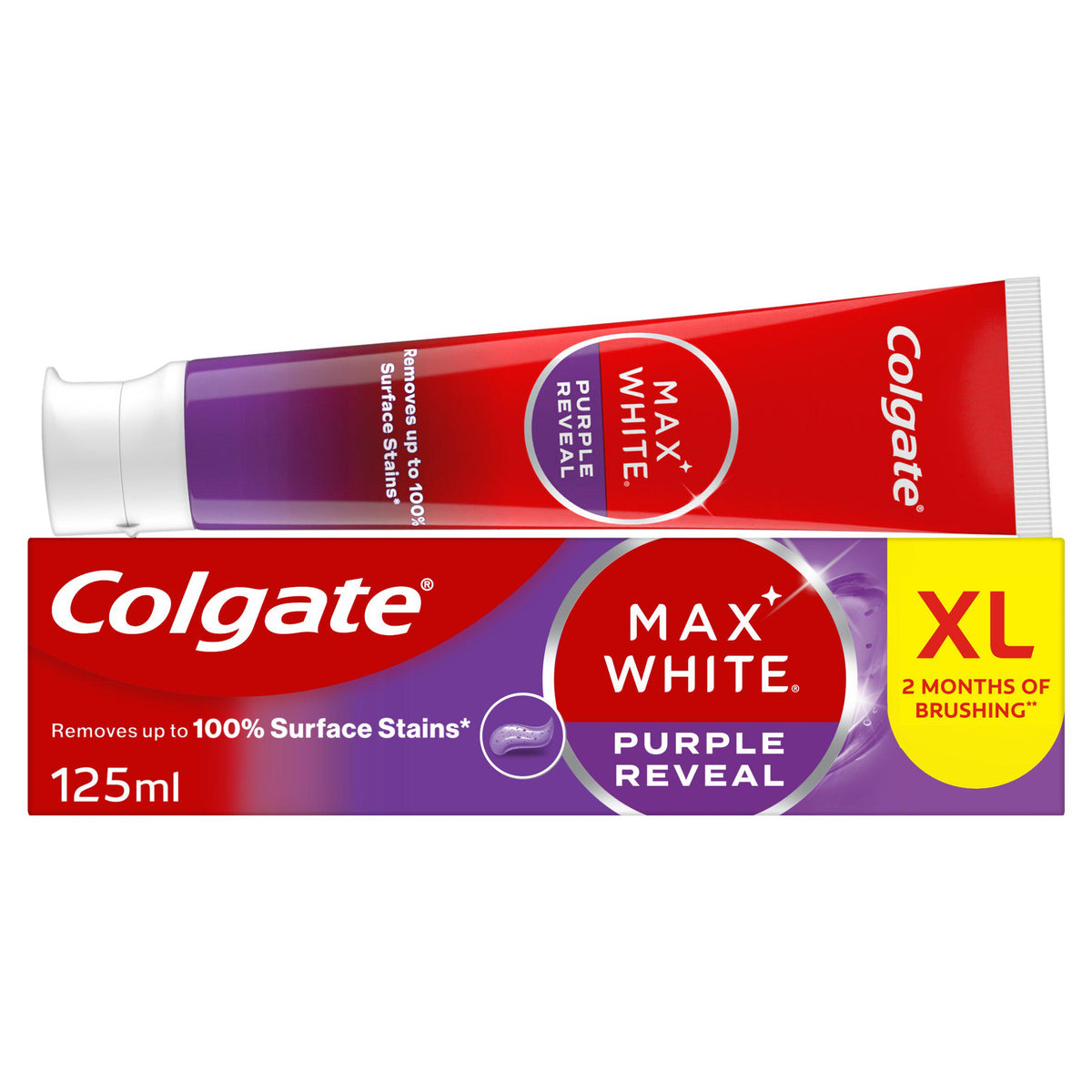 Colgate Purple Reveal toothpaste 125ml, UK version