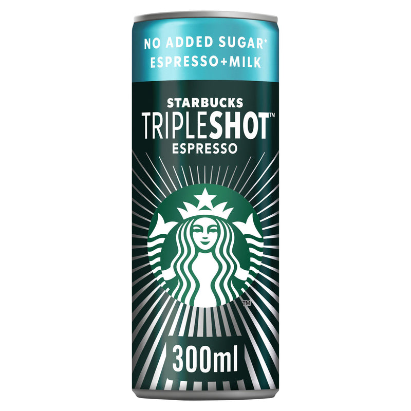 Starbucks Tripleshot Espresso No Added Sugar iced coffee 300ml - British product