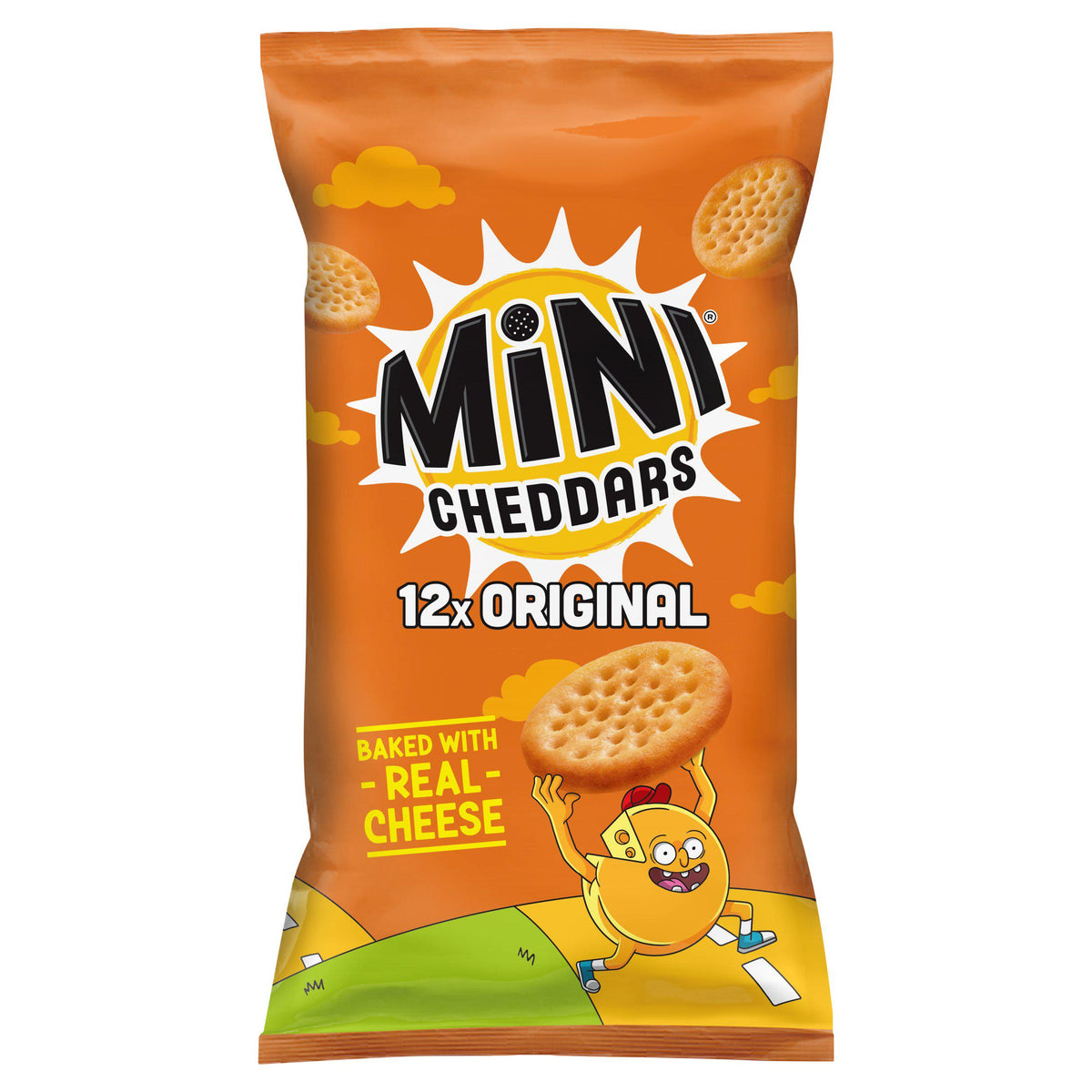 Jacob's Mini Cheddars Original baked snacks multipack 12x23g, UK version
