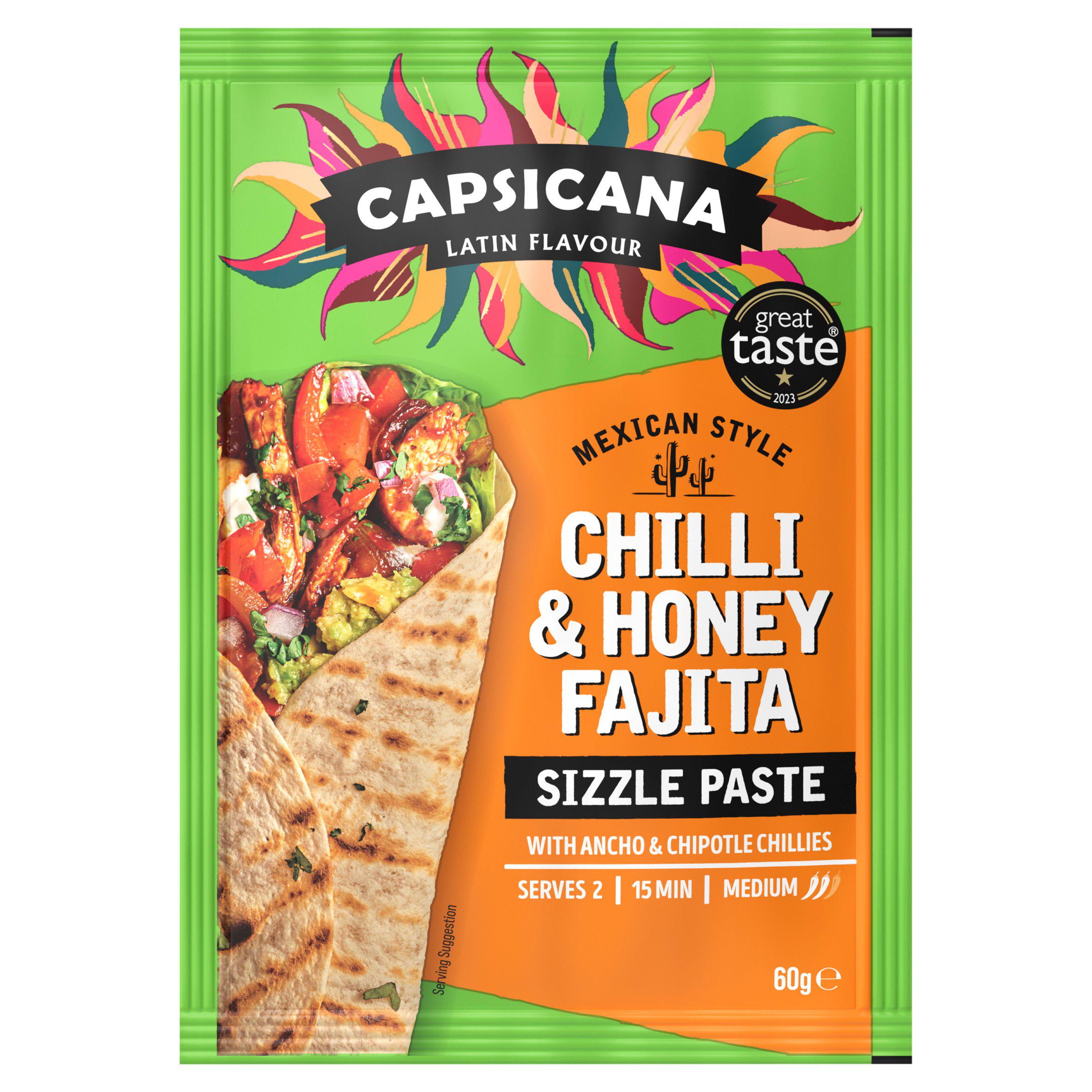 Capsicana cooking paste Chilli & Honey 60g, UK version