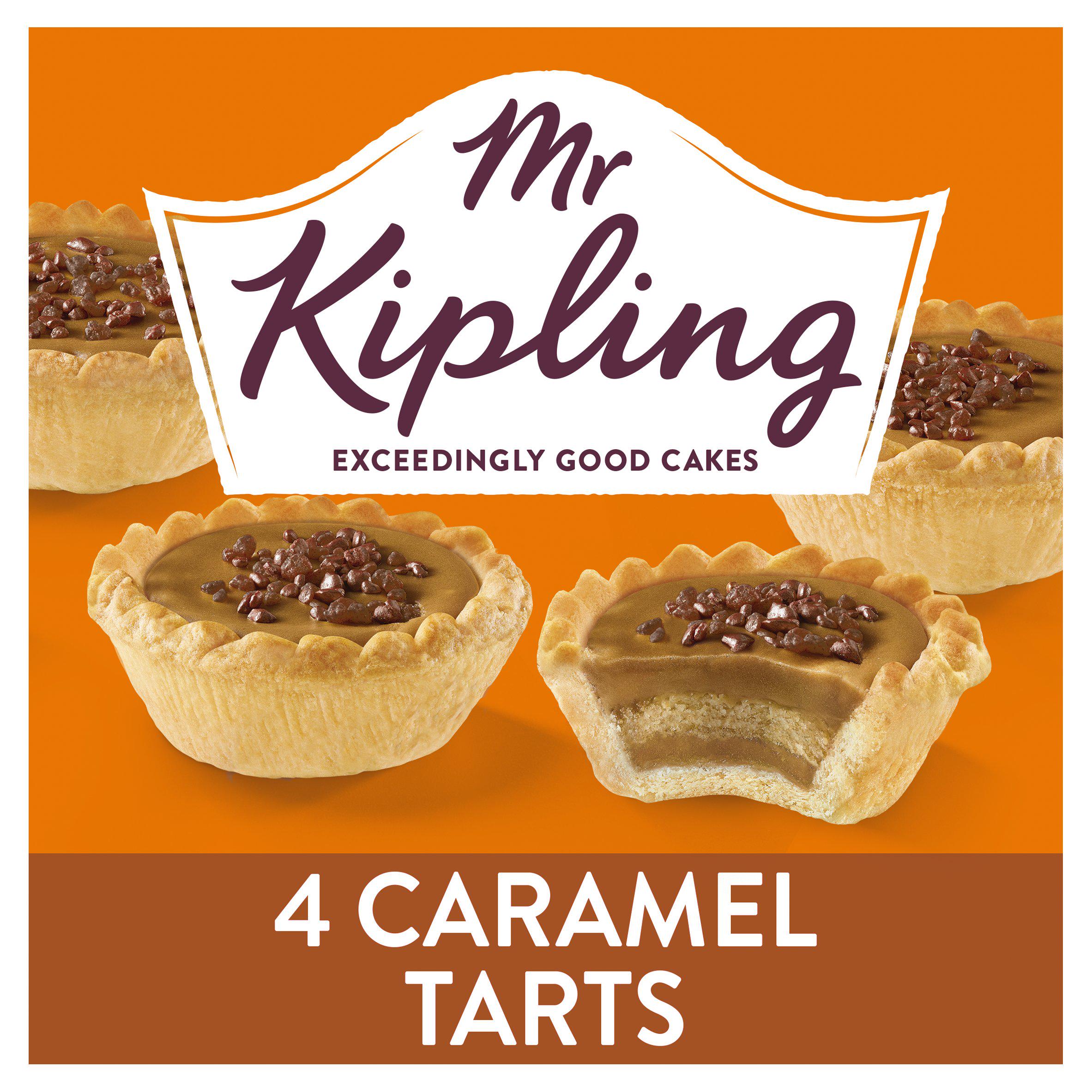 Mr Kipling Caramel Cake Tarts 4 pack (British brand)
