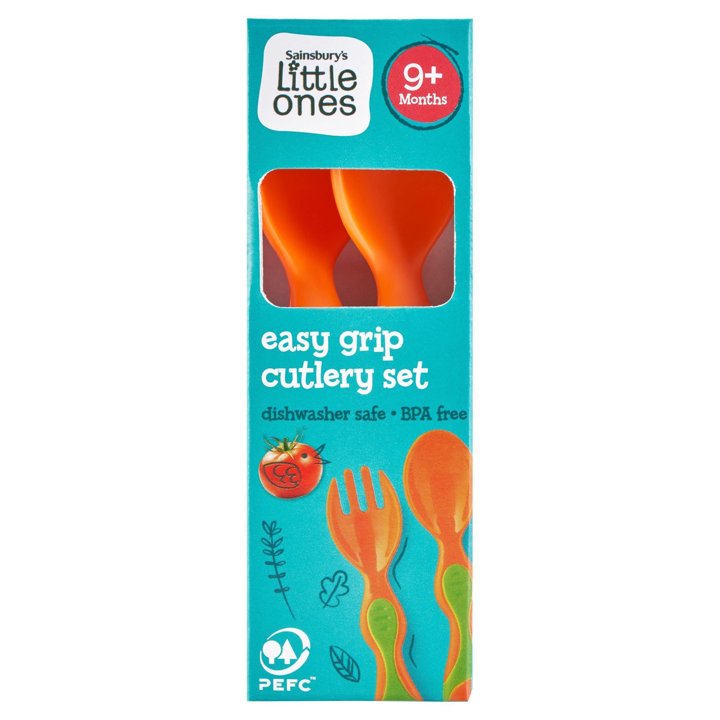 Sainsbury's Little Ones Easy Grip Cutlery Set 9+ Months GOODS Sainsburys   