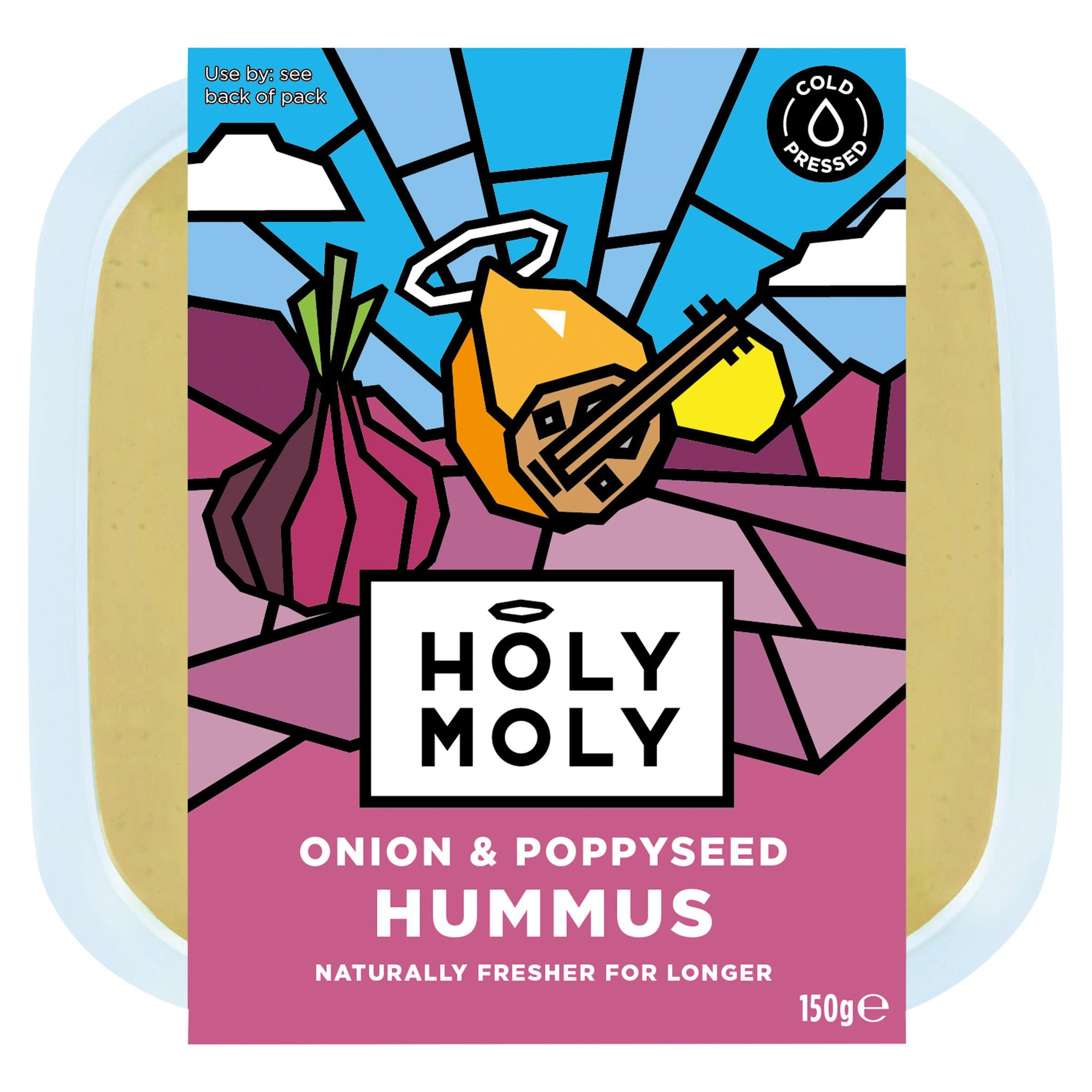 Holy Moly Onion & Poppyseed Hummus 150g GOODS Sainsburys   