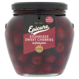 Epicure Stoneless Sweet Cherries in Fruit Juice 550g - British product