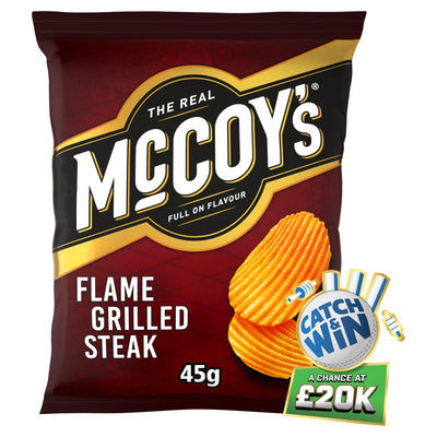 Sainsburys McCoy's Flame Grilled Steak Flavour Potato Crisps 45g- Buy online at McGrocer