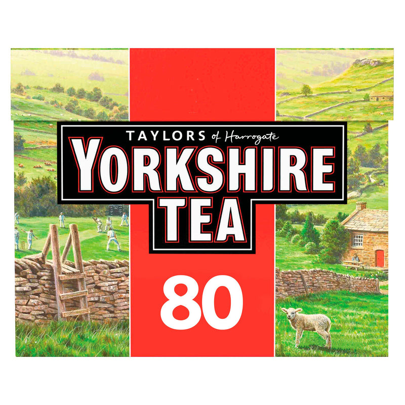 Yorkshire Tea black tea bags 80 count, imported from the UK