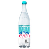 Evian Sparkling Natural Bottled Mineral Water 1L GOODS Sainsburys   