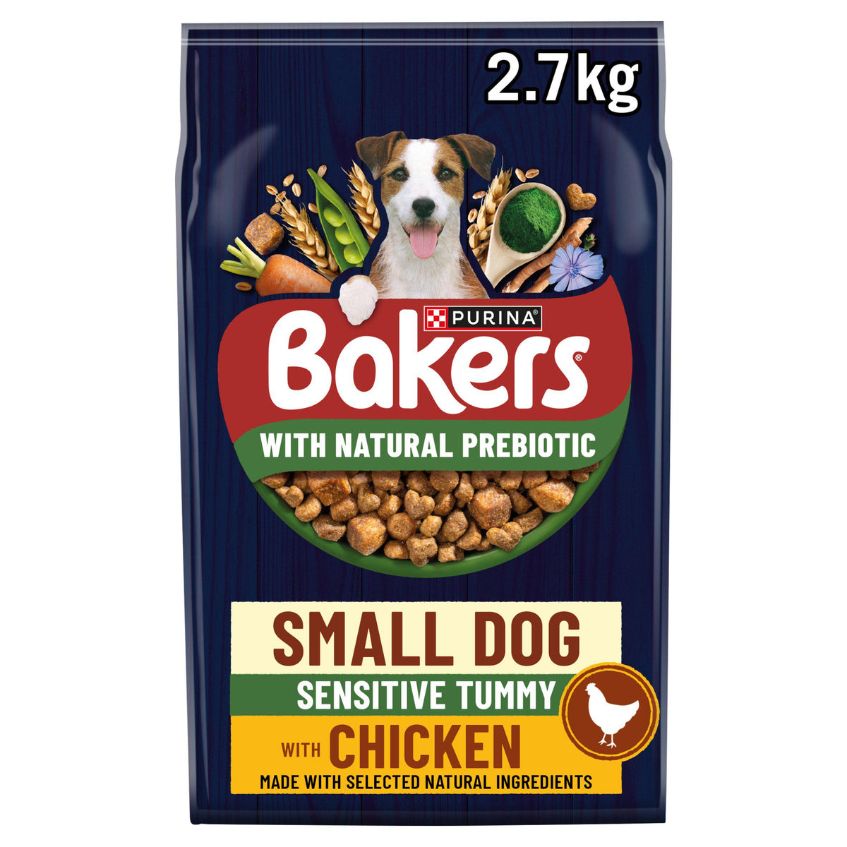 Bakers dry dog food sensitive tummy chicken 2.7kg, UK version