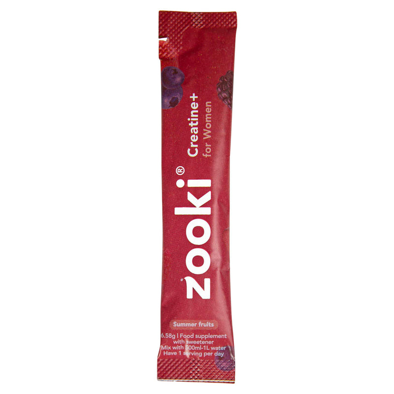 Zooki women's creatine supplement summer fruits 6.58g sachet, imported from the UK