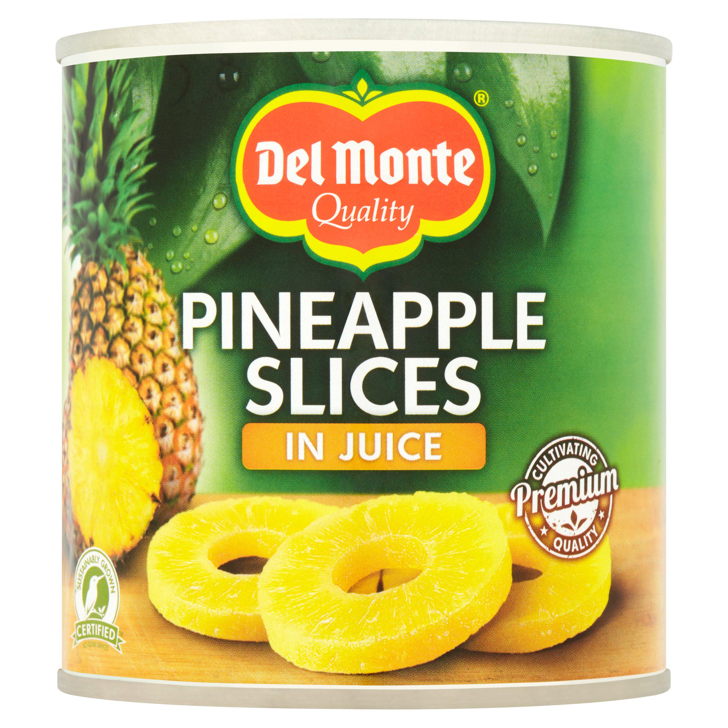 Del Monte sliced pineapple in juice 435g - British product