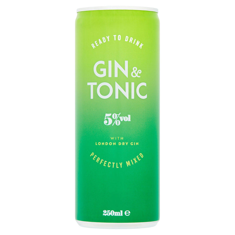 Sainsbury's gin and tonic 250ml, UK version