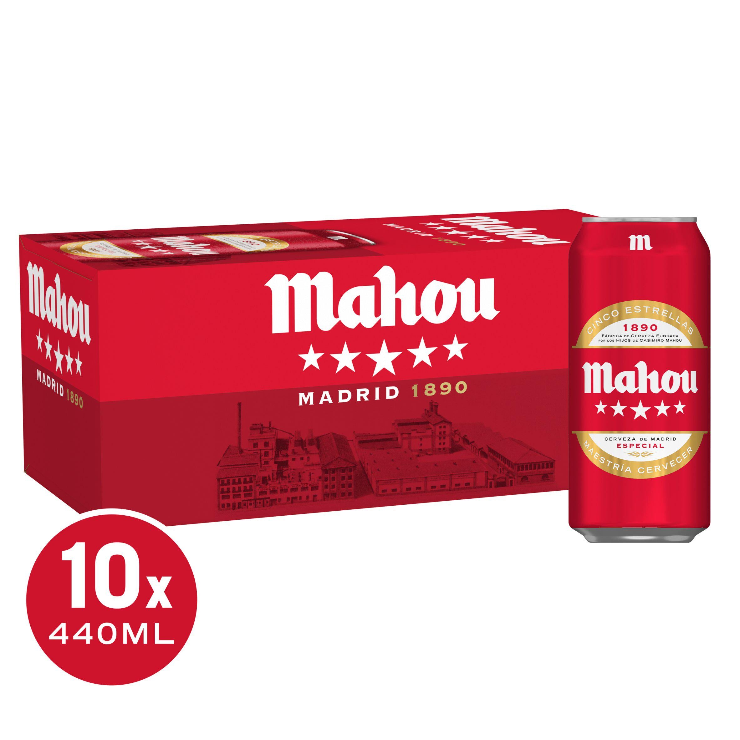 Mahou Lager Beer Fridge Pack 10 x 440ml, imported from the UK