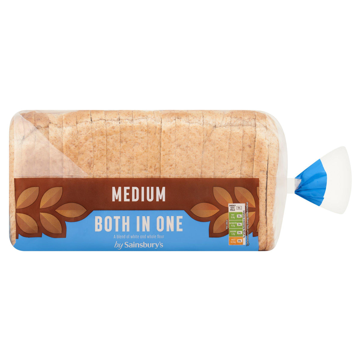 Sainsbury's Both in One bread, medium sliced 800g, UK version
