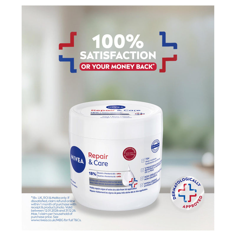 Nivea Repair Care moisturiser 400ml, imported from the UK