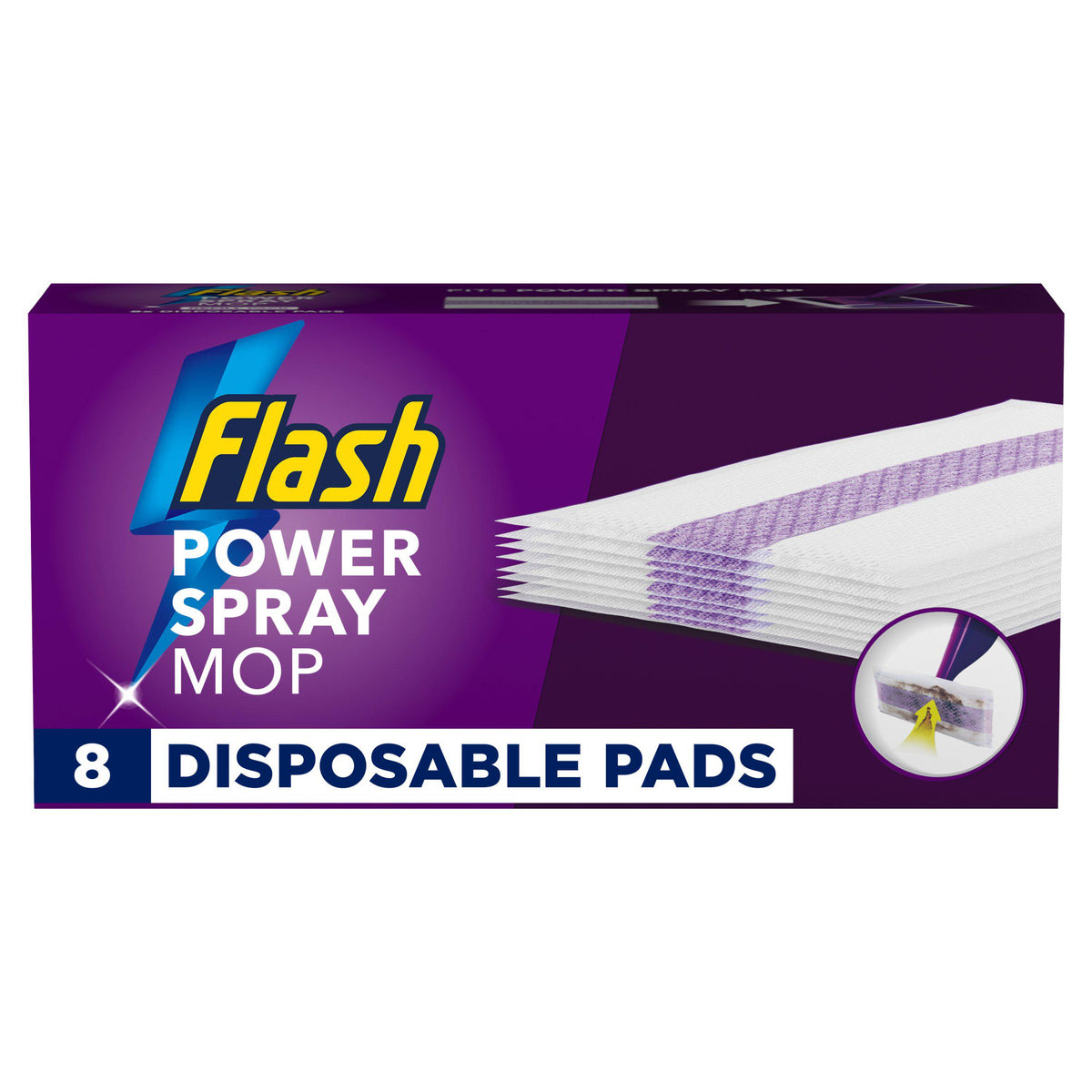 Flash absorbing floor cleaning refill pads 8-pack (British brand)