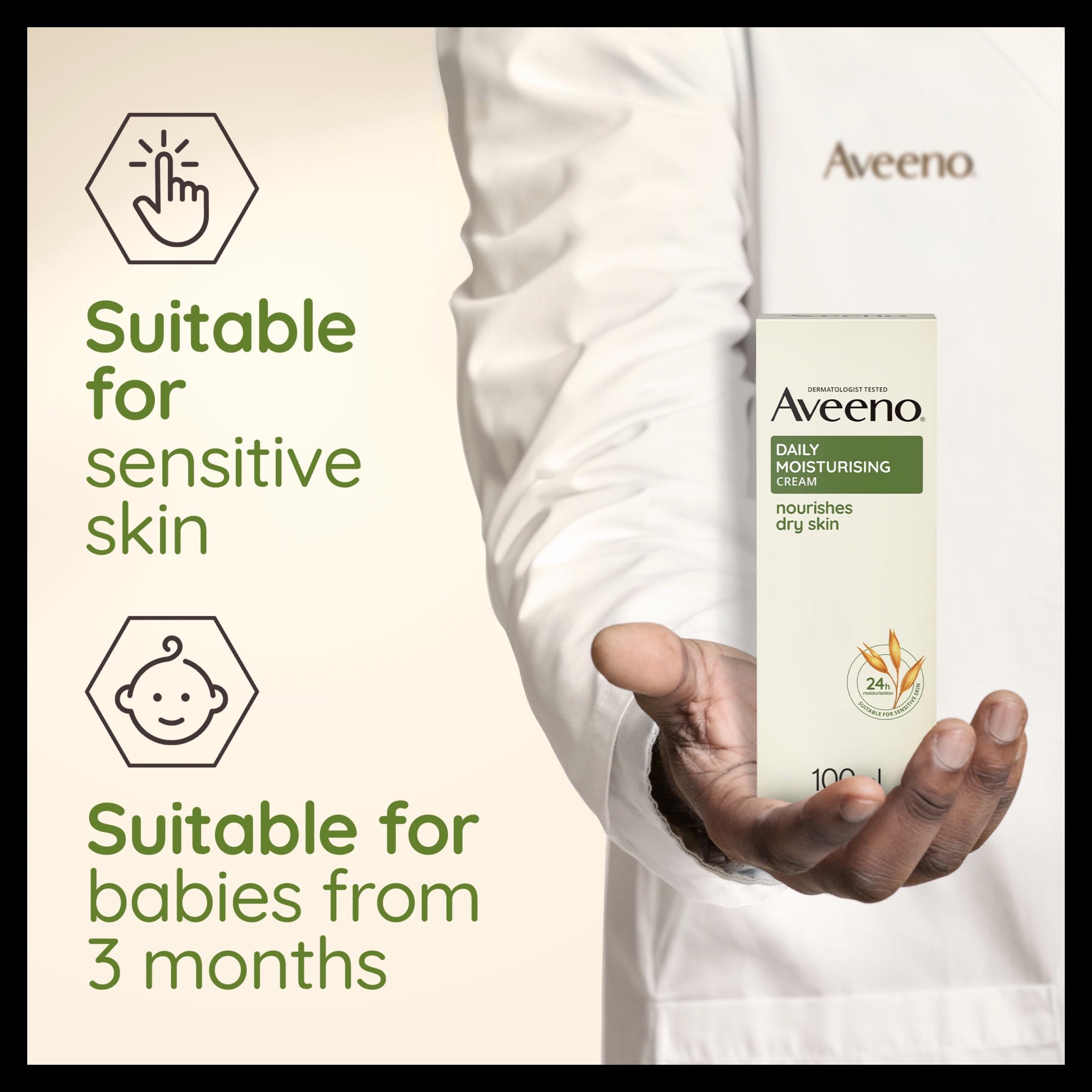 Aveeno moisturiser for dry sensitive skin 100ml (British brand)