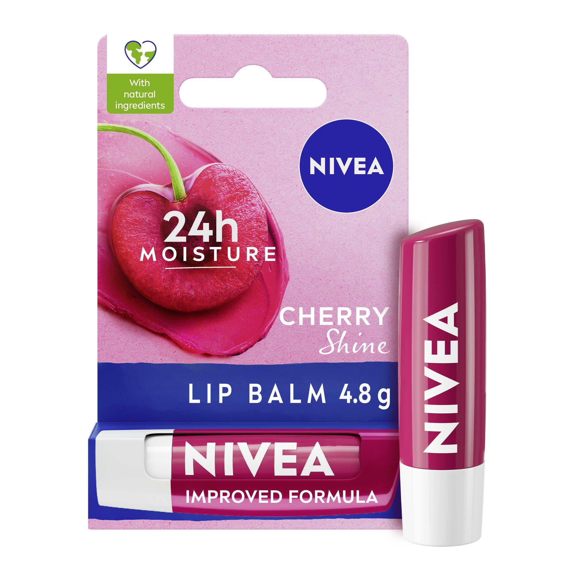 Nivea Cherry Shine Lip Balm 4.8g (British brand)