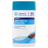 Sainsbury's cod liver oil and calcium supplements 60 capsules (British brand)
