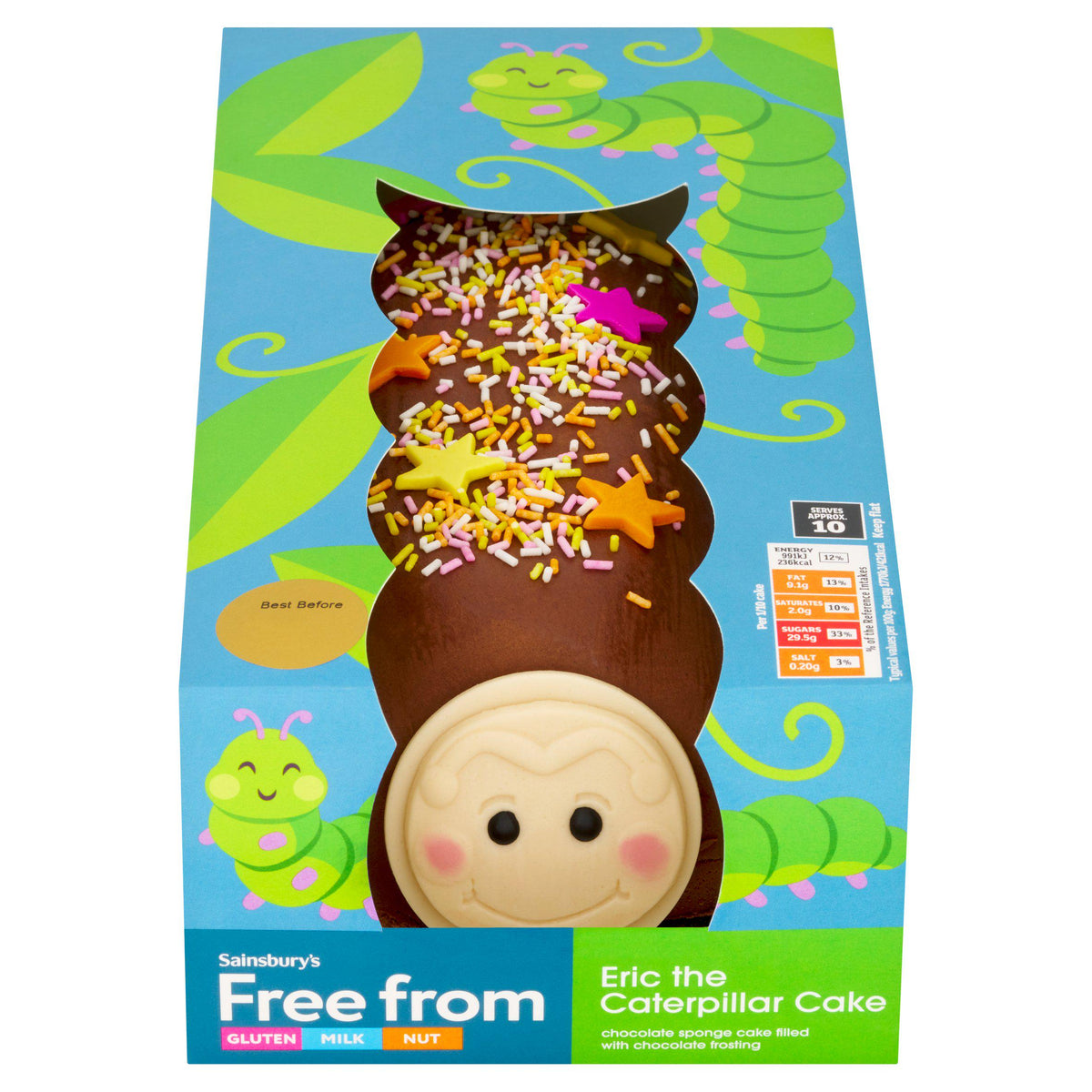 Sainsbury's Free From Caterpillar Cake 592g