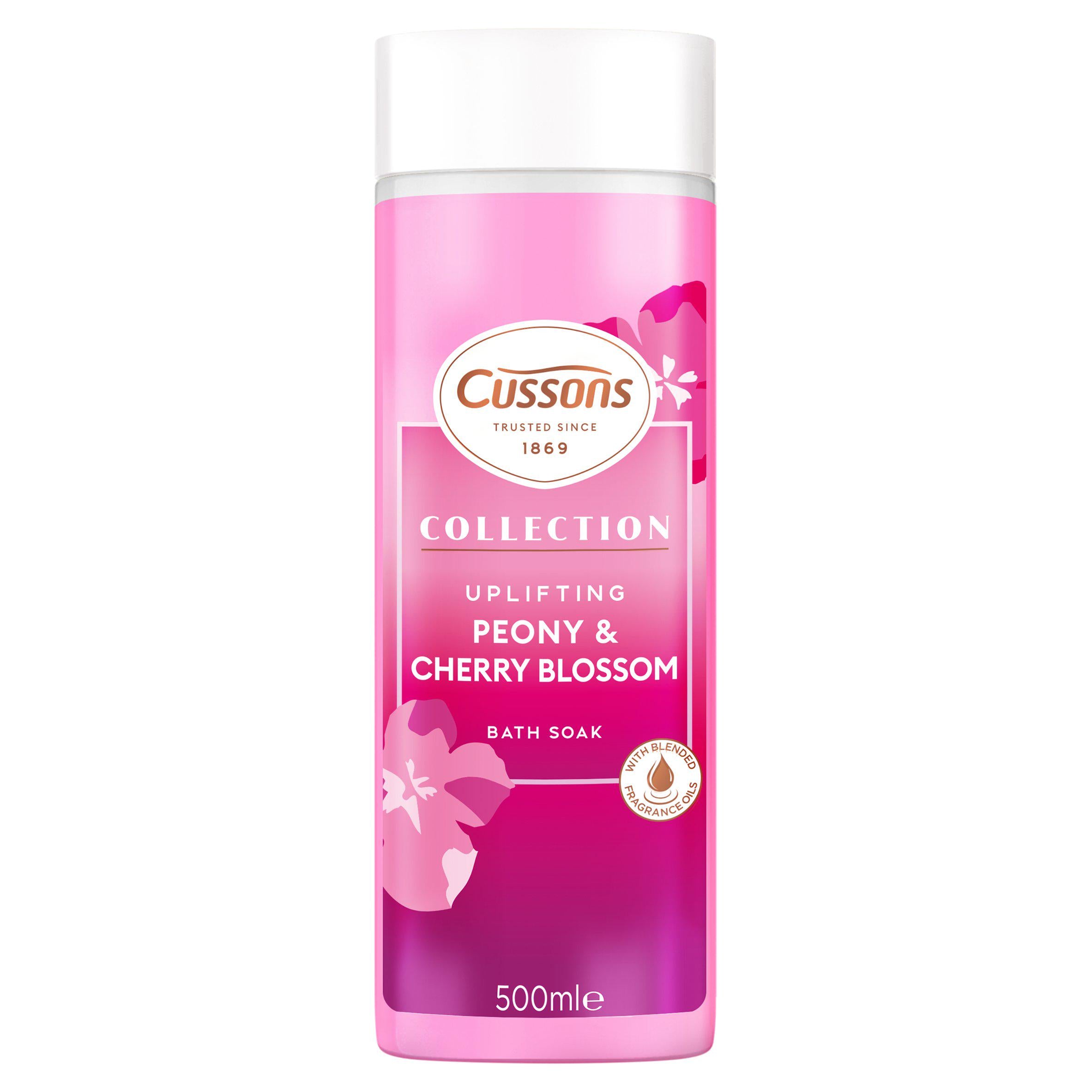 Cussons bath soak Peony & Cherry Blossom 500ml, UK version