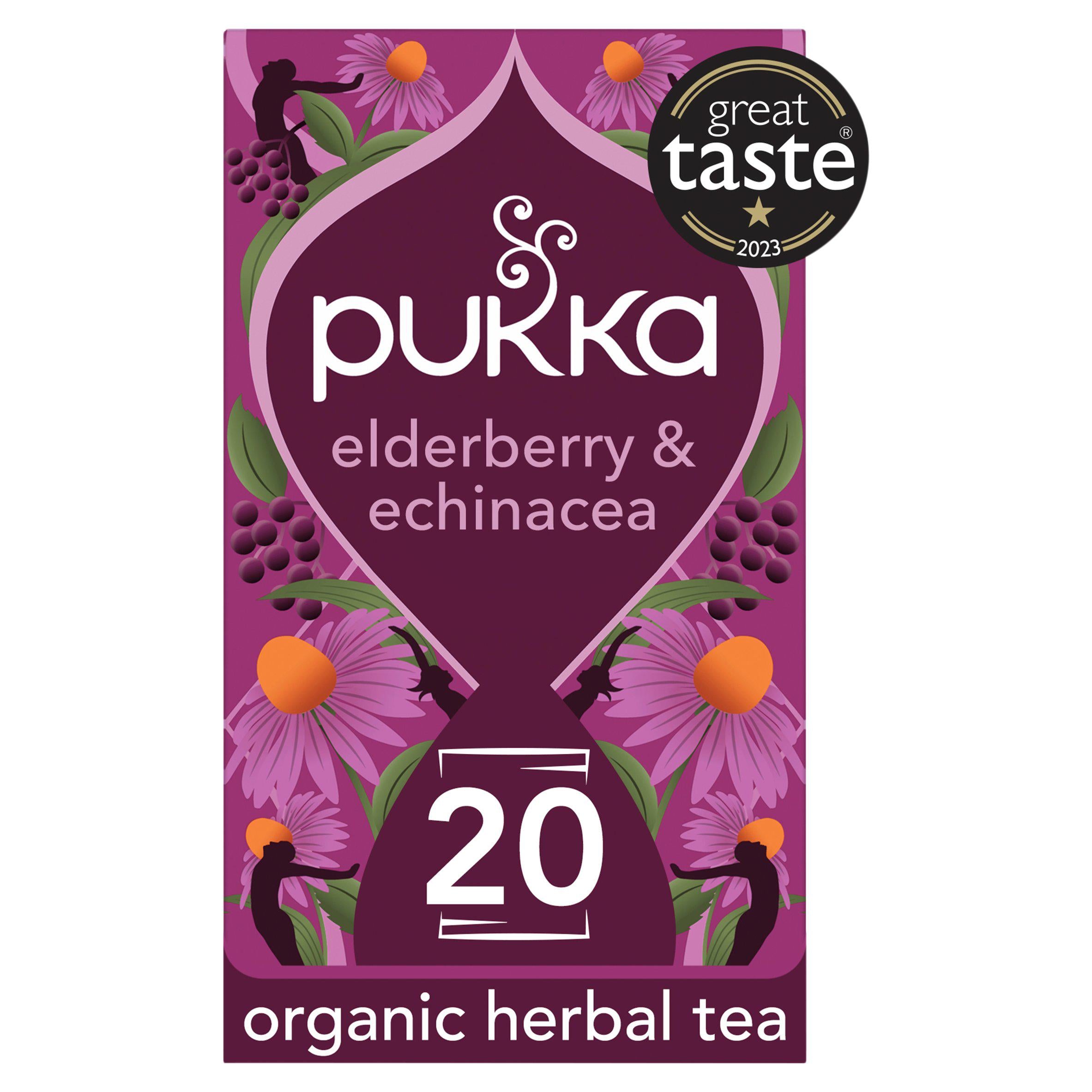 Pukka Organic Elderberry & Echinacea Fruit Tea Sachets x20 40g