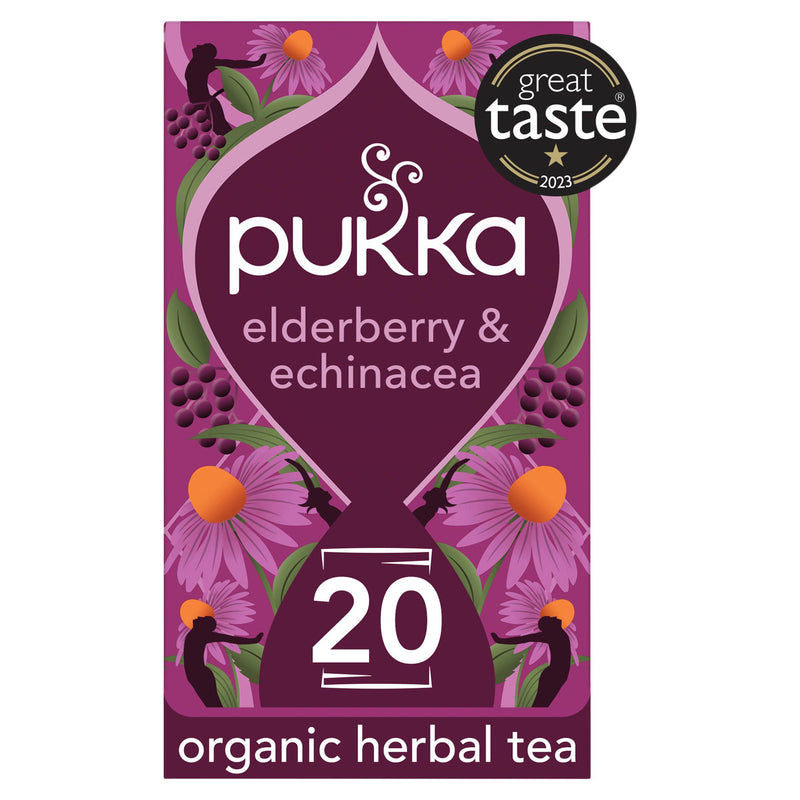 Pukka Organic Elderberry & Echinacea Fruit Tea Sachets x20 40g
