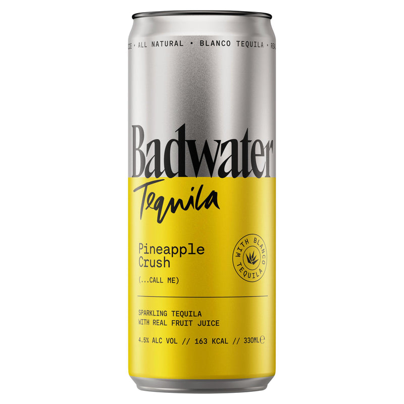 Badwater tequila pineapple crush cocktail 330ml - British product