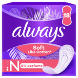 Always panty liners 0% perfume normal 18 count - British product