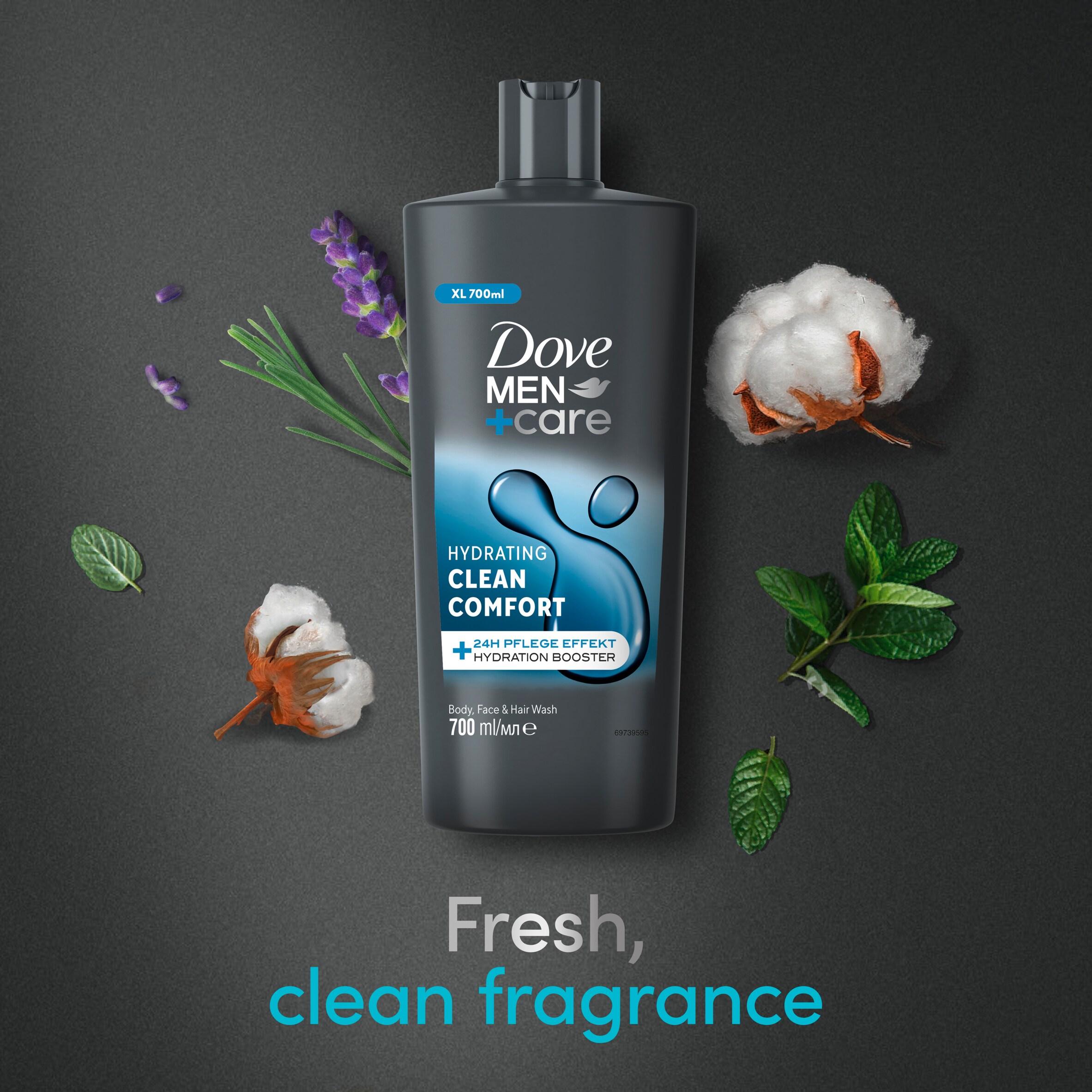 Dove Men+Care Hydrating Clean Comfort 3-in-1 body wash 700ml - British product