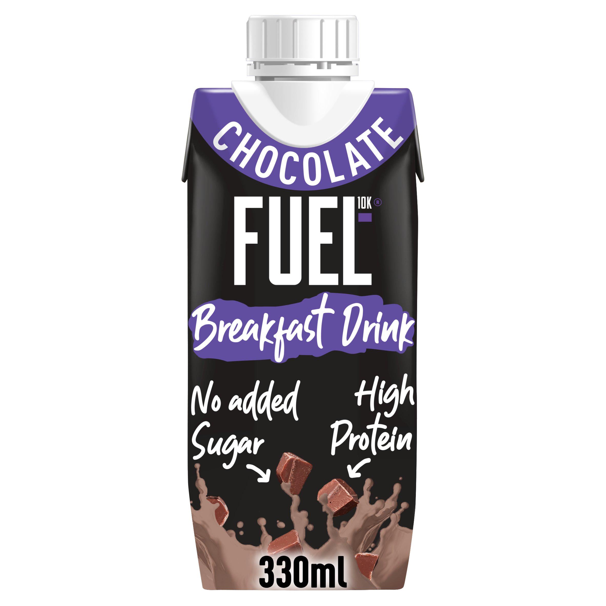 FUEL10K chocolate breakfast shake 330ml, imported from the UK