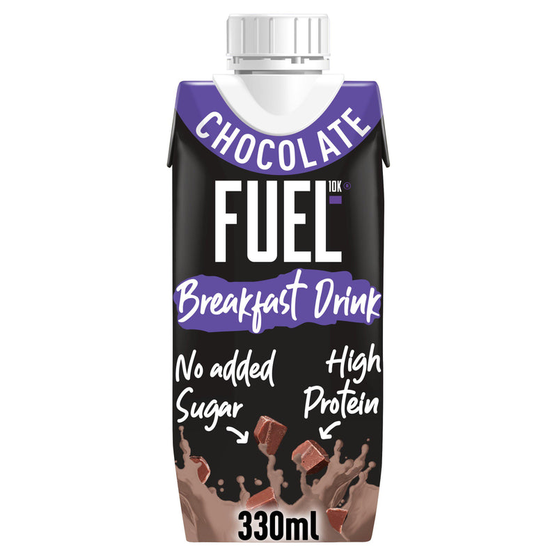 FUEL10K chocolate breakfast shake 330ml, imported from the UK