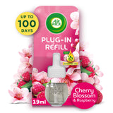 Air Wick plug-in refill Cherry Blossom & Raspberry 19ml, imported from the UK