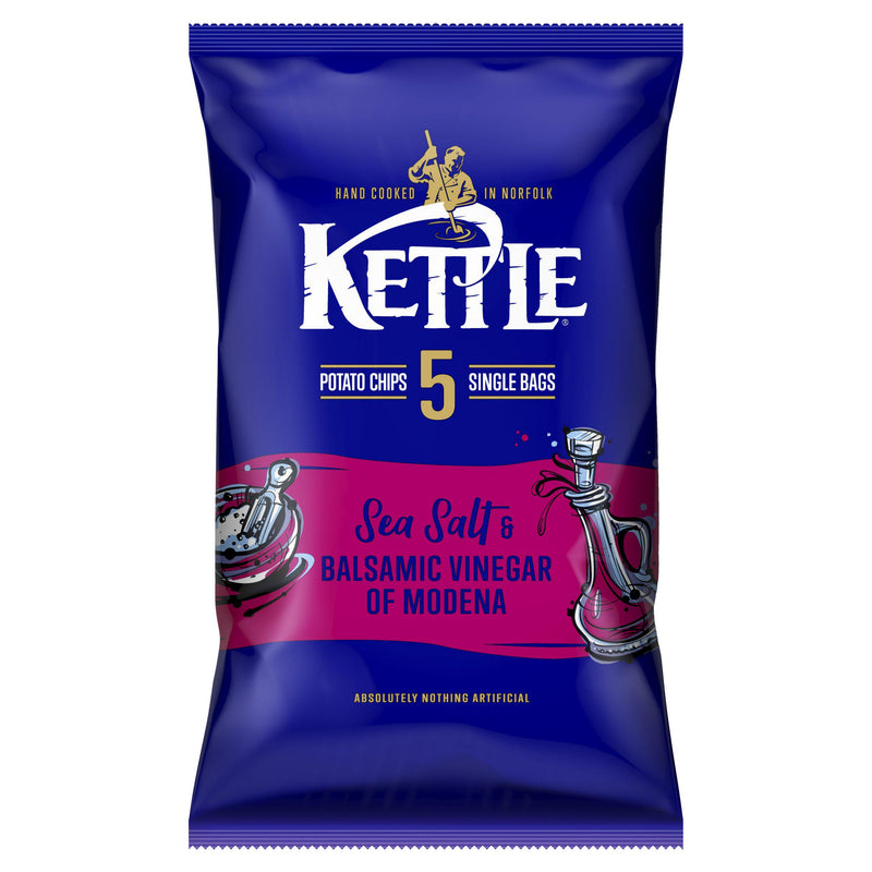 Kettle Sea Salt & Balsamic Vinegar of Modena Potato Chips x5 25g
