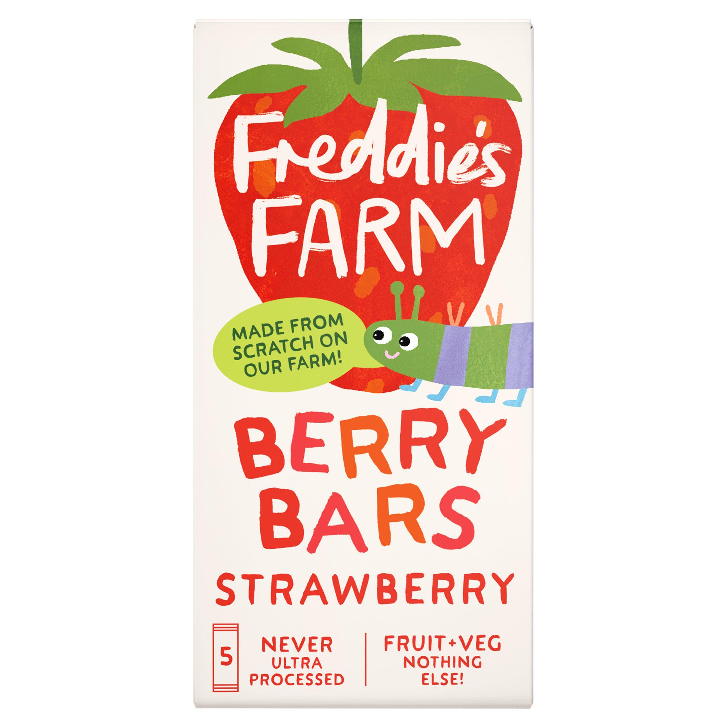 Freddie's Farm strawberry fruit bars 5x20g (British brand)