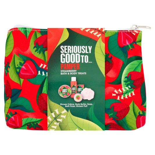 Seriously Good To... Pamper Strawberry Bath & Body Treats GOODS Sainsburys   